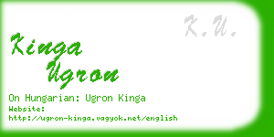 kinga ugron business card